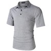 Men's Quick Dry Short Sleeve Polo Shirt Button Golf Casual T-Shirt - 2 of 4