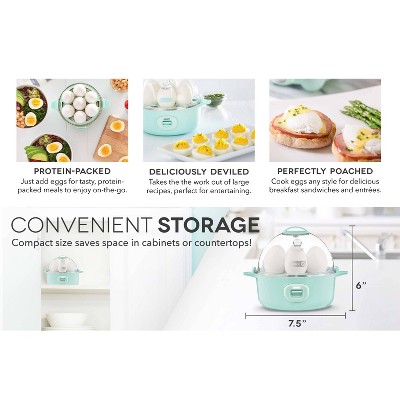 Black Compact 3-in-1 Egg Cooker with Auto Shut-Off