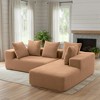 Whisen Modern L-Shaped Modular Sofa, Full Foam Compressed Sofa Couch with Soft Cushions, 5 Pillows - 4 of 4