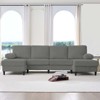 Mjkone 110" U-Shaped Sectional Sofa Couches with Double Chaises and Sleepable Armrests,Corduroy Upholstered 4-Seater Sofa - 4 of 4