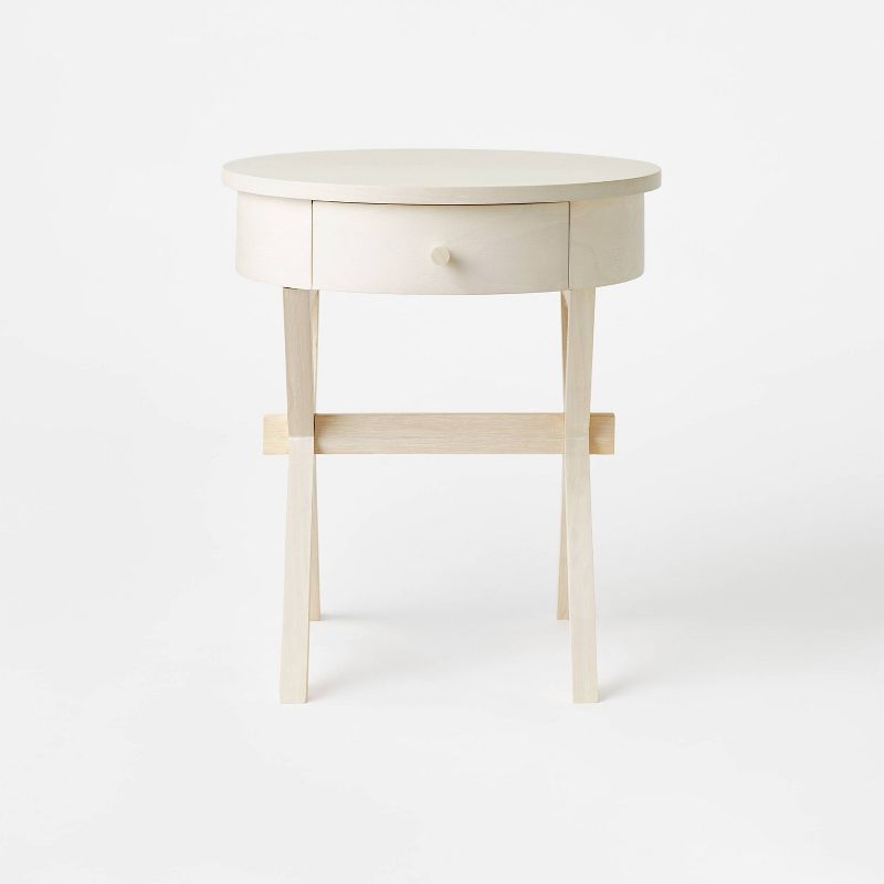 Wasatch Round Accent Table with Drawer Off White - Threshold&#8482; designed with Studio McGee, 4 of 11
