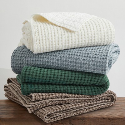 Forest Green Twin Cotton Reversible Bedspread Set