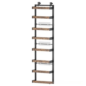 8-Layer Carbon Steel Door Storage Rack Without Punching Bedroom Room Door Multi-Layer Storage Basket Dormitory Door Back Rack - 1 of 2