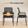 VINGLI Oversize 350 lbs Waiting Room Chairs Conference Room Chairs, Reception Chairs, Ergonomic Design for Office Guest Conference - 3 of 4
