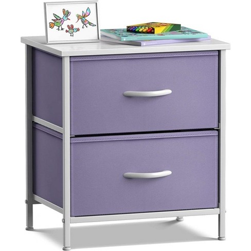 Sorbus Drawer Dresser Nightstand For Home Bedroom Purple : Target