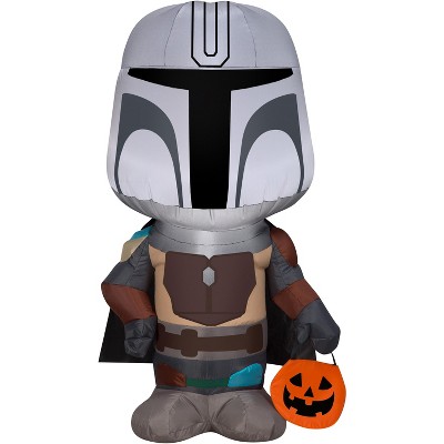 Star Wars Airblown Inflatable Halloween The Mandalorian Star Wars, 3.5 ft Tall, Black