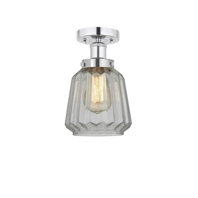 Chatham - 1 Light Semi-Flush Mount In Industrial Style-8.25 Inches Tall and 6.5 Inches Wide