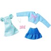 Barbie Fashion Outfit 4-Pack Bundle with Argyle, Polka Dot, Bow & Rose-Themed Clothing and Accessory Sets - 4 of 4