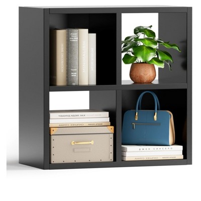 COMHOMA 4/6/8 Wood Cube Storage Shelf, White Wood Bookshelf with Removable Back Panels, Open Back Design for Vertical or Horizontal Placement