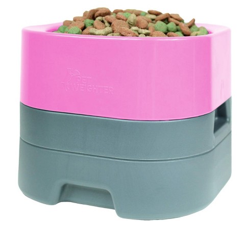 Pet Weighter Elevated Raised Weighted No-Spill Non-Slip Fillable Easy-Clean  Water and Food Bowl for Dogs and Cats - Large, Baby Pink