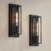 Possini Euro Design Faizah Industrial Wall Light Sconces Set of 2 Bronze Hardwire 4 1/2" Fixture for Bathroom Bedside Kitchen - 2 of 4