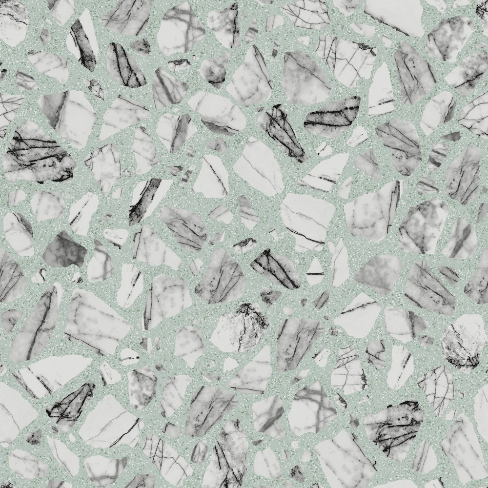Photos - Wallpaper Tempaper Speckled Terrazzo Julep Self-Adhesive Removable  Mint