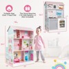 Infans 2-In-1 Double Sided Kids Kitchen Playset & Dollhouse W/ Accessories & Furniture - 2 of 4