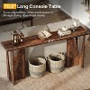 Tribesigns 70.87'' Entryway Table, Wood Console Table with Artistic Arch Base, Sofa Table Behind Couch for Living Room, Foyer, Hallway - 4 of 4