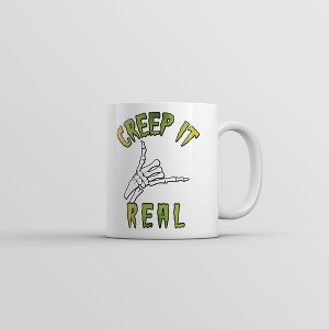Crazy Dog T-Shirts Creep It Real Mug Funny Halloween Graphic Novelty Coffee Cup-11oz - 1 of 4