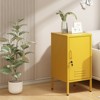 Single Door Lockable Metal End Table,Modern Minimalist Room Side Table with 2 Adjustable Shelf ,Multi Cabinet ,27.55”H x 13.78”W x 14.96”D Orange - 4 of 4