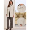 INSPIRE CHIC Women's Turn Down Collar Single Breasted Long Sleeve Winter Work Short Coat with Pockets - 2 of 4