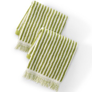 Lands' End Cotton Yarn-dyed Stripe 6-Piece Bath Towel Set - 1 of 4