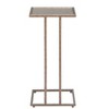 Side Table Bronze 24.6"H – Modern Square Glass & Steel Table by Zuo Modern - 4 of 4