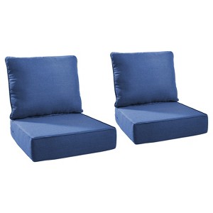 Buenhomino 6-inch Outdoor Cushion Set, 24"x24" Replacement Water Resistant Zippered Cushion for Chairs,8 Colors - 1 of 4