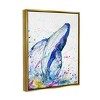 Stupell Industries Splashing Whale Bubbles MarineFloater Canvas Wall Art - 3 of 4