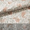 Sapphtopaz 6 Piece Bedding Quilt Set Floral Print Pattern Contrasting Colors Reversible Quilt Set with Throw Pillows - 4 of 4