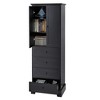 ACEPANO 68.1 in. H Double-Door Storage Cabinet with Adjustable Shelves & Four Drawers for Bathroom & Office-Black - 3 of 4