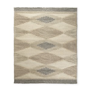 Beige Brown And Gray Wool Geometric Hand Woven Area Rug - 1 of 4