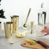 Viski Gold Cocktail Shaker Set - Gold Bar Set for Cocktails - Shaker, Mixing Glass, Barspoon and Bartender Accessories - Stainless Steel Set of 7 - 3 of 4