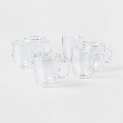 12oz 6pk Glass Mugs - Threshold™