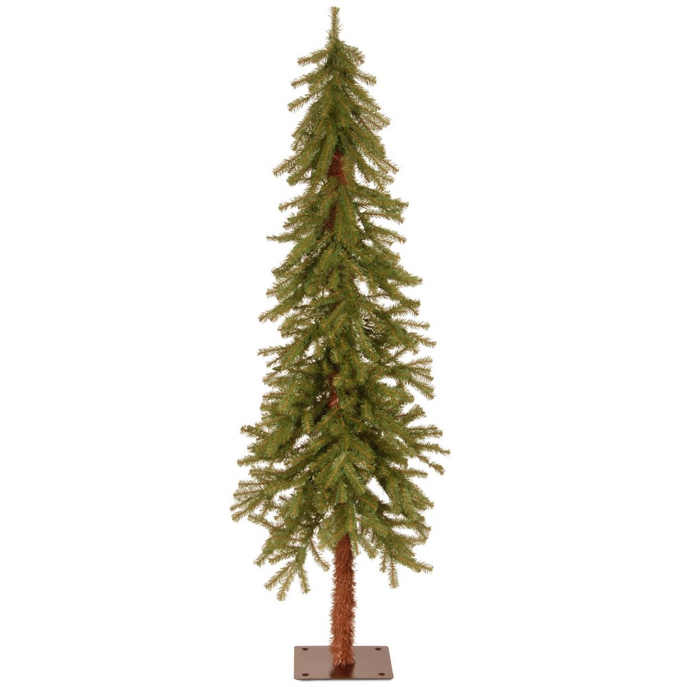 5ft National Tree Company Hickory Cedar Artificial Tree: Unlit Faux Christmas Tree, Indoor, Hypoallergenic, Hinged Branches