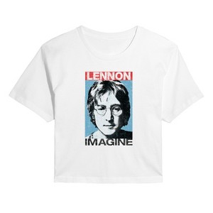 Women's - John Lennon - John Lennon Imagine Cropped Graphic T-Shirt - 1 of 4