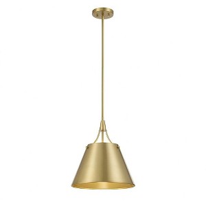 Savoy House Willis 1 - Light Pendant in  Warm Brass - 1 of 4