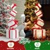 SEVOBAL Christmas Gift Boxes Gift Box Tower, Stacked Present Boxes Christmas Ornament Present Boxes Ornament Outdoor, White, 29.8"*29.8"*39.4" - 3 of 4
