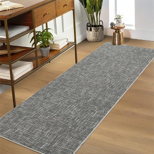Modern Solid Print Rugs Living Room Area Rug Low Pile Non Slip Carpet - 1 of 4