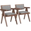 Zuo Delhi Dining Chair (Set of 2) Gray & Walnut - 3 of 4