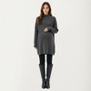 Anna-Kaci Women's Maternity Textured Knit Sweater Dress with High Mock Neck Long Sleeve Relaxed Fit and Soft Ribbed Detailing - 2 of 4