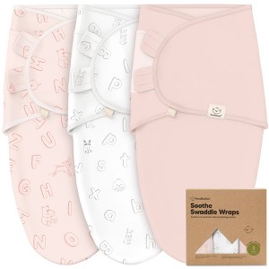 3pk Soothe Baby Swaddle 0-6 Months, Organic Baby Swaddle Sleep Sacks, Newborn, Infant Swaddle Sack - 1 of 4