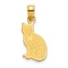 Black Bow Jewelry 14k Yellow Gold Reversible I Heart My Cat Pendant - 3 of 4