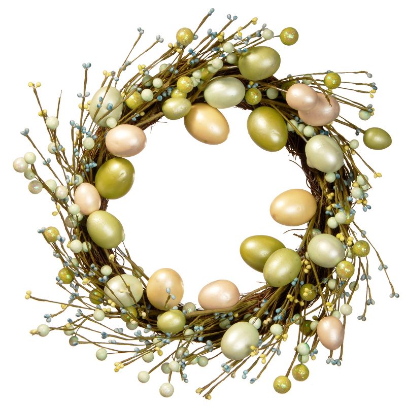 20" Easter Eggs Wreath - National Tree Company, 1 of 7