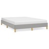 vidaXL Full Bed Frame in Light Gray - Modern, Durable Fabric Upholstered Bed with Plywood and Engineered Wood Construction - 3 of 4