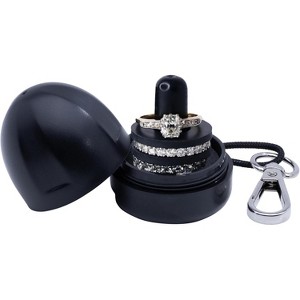 Ring Holder Keychain, Portable Waterproof Jewelry Organizer and Pill Case for Travel & Gym, Olive Green - 1 of 4