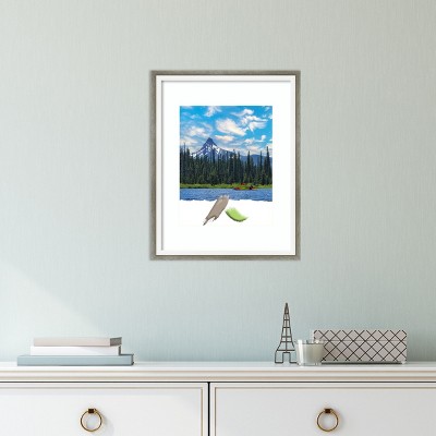 Lucie Silver White Wood 11x14 Wall Picture Frame