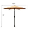 PAGED 8.8FT Patio Umbrella Aluminum Market Umbrella with Tilt, Crank and 42 Pound Square Resin Umbrella Base for Outdoor - 3 of 4