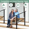 Handrails for Outside Stairs, Metal Stair Railing with Installation Kit Fits 3 to 5 Steps, Exterior Hand Rails for Seniors,Porch & Deck - 4 of 4
