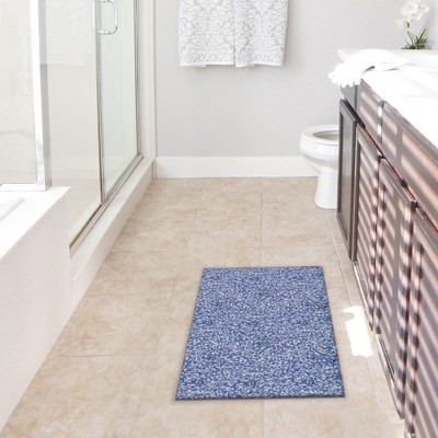 Blue 20"x30" Non-Slip Microfiber Indoor Door Mat
