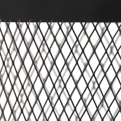 Simple Designs Mesh Cylindrical Steel Table Lamp Black