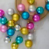 Northlight 24ct Shatterproof Matte and Shiny Christmas Ball Ornament Set 2.5" - Gold/Silver - 2 of 2