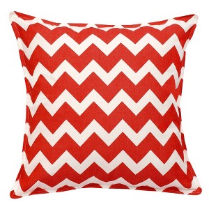Kensington Garden 20"x20" Oversize Chevron Cotton Canvas Square Throw Pillow - 1 of 3