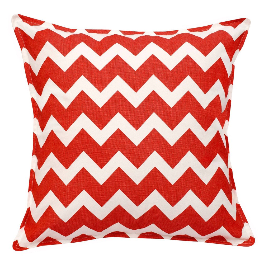 Photos - Pillow Kensington Garden 20"x20" Oversize Chevron Cotton Canvas Square Throw Pill